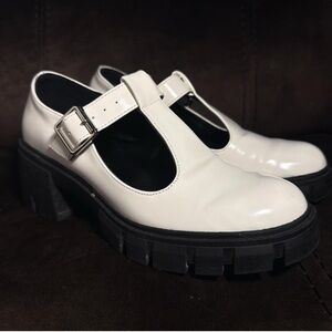 Madden Girl T-Strap Mary Janes White